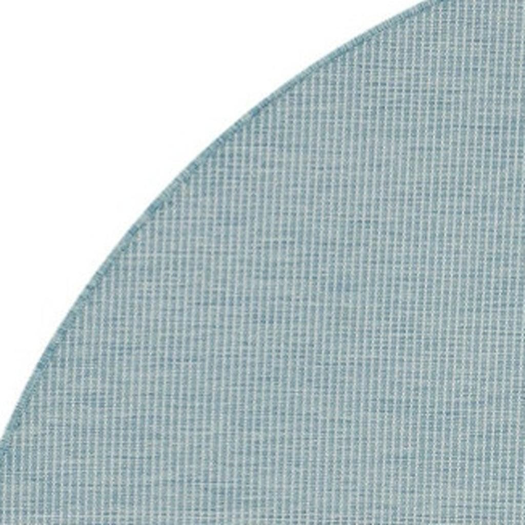6′ Aqua Round Power Loom Area Rug