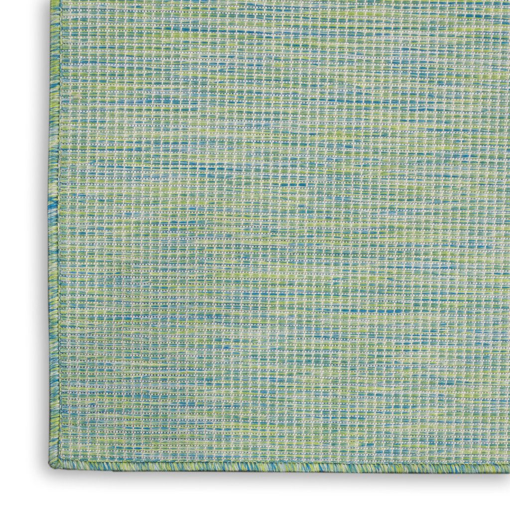 5′ X 7′ Blue and Green Indoor Outdoor Area Rug
