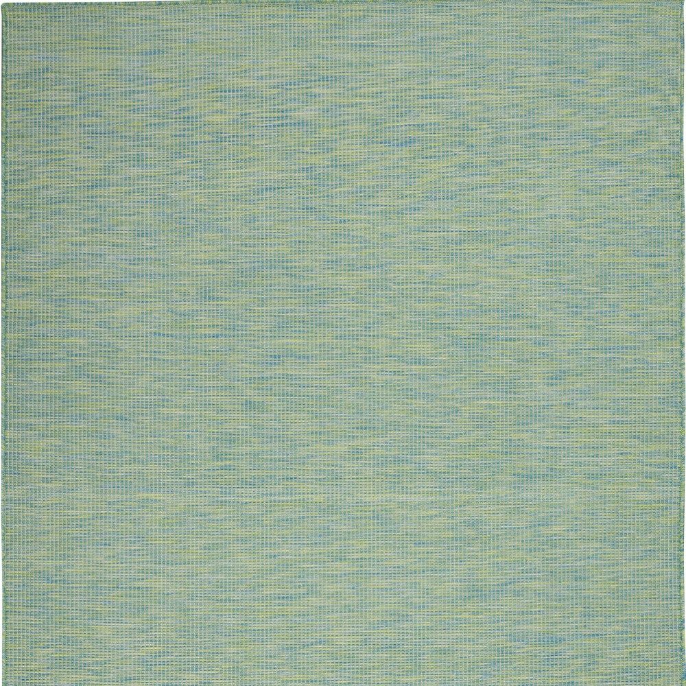 5′ X 7′ Blue and Green Indoor Outdoor Area Rug