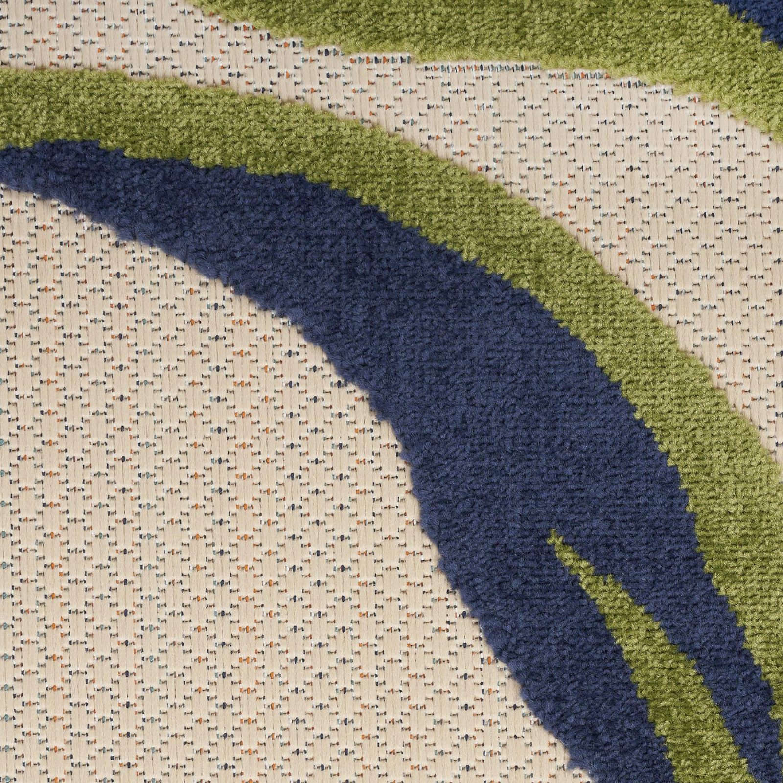 3′ X 4′ Ivory Orange and Blue Floral Area Rug