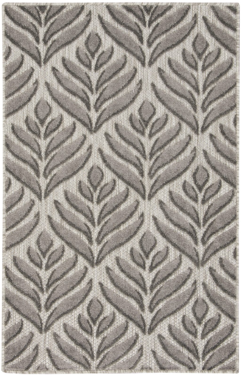 3′ X 4′ Charcoal Floral Indoor Outdoor Area Rug