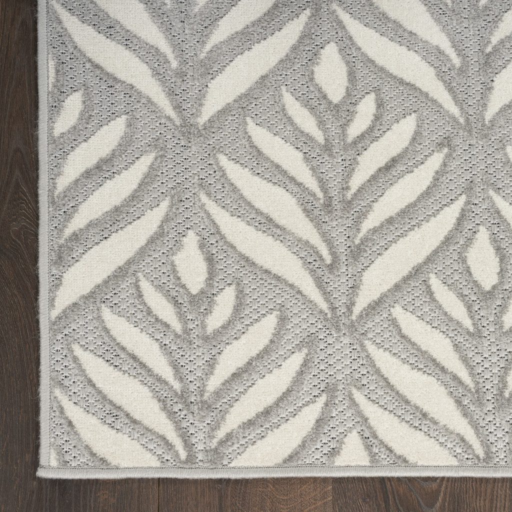 3′ X 4′ Gray Floral Indoor Outdoor Area Rug
