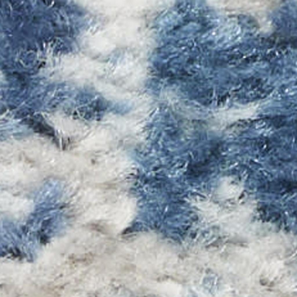 9′ X 12′ Ivory Gray Blue Abstract Distressed Area Rug