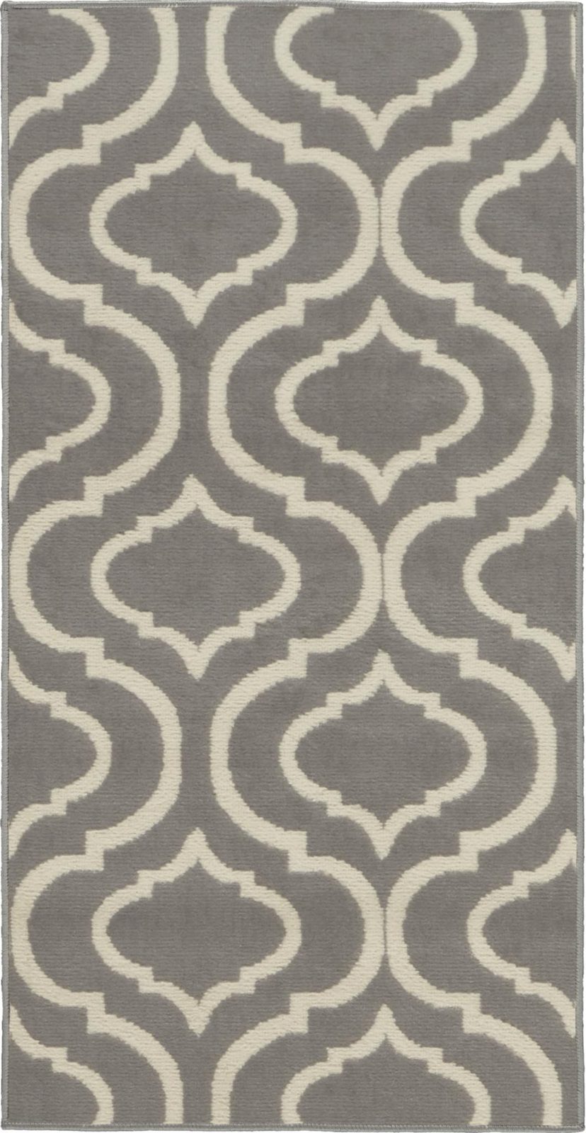 2′ X 4′ Gray Moroccan Power Loom Area Rug