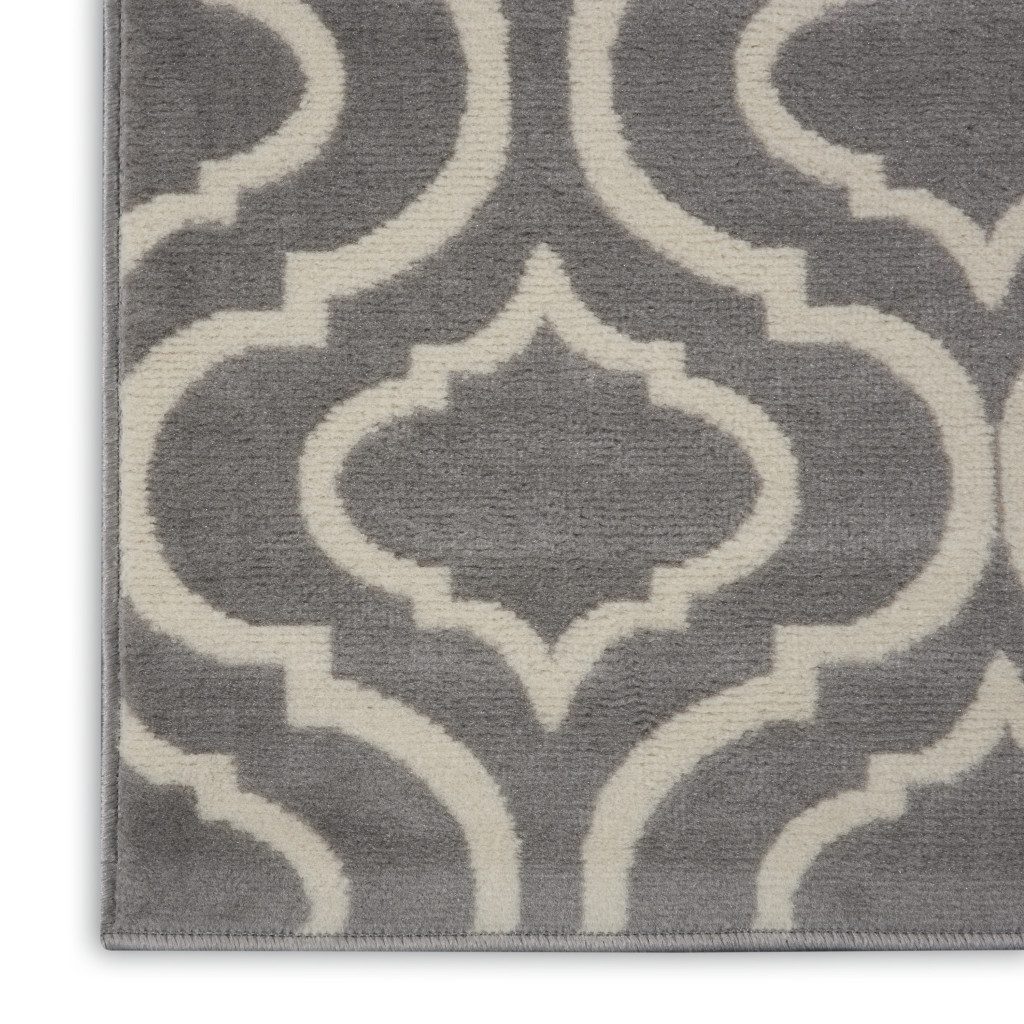 2′ X 4′ Gray Moroccan Power Loom Area Rug