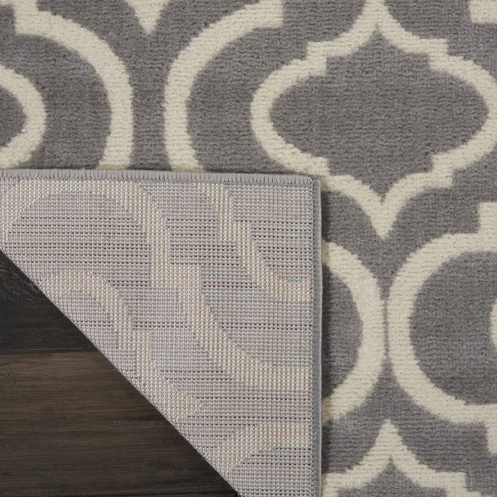 2′ X 4′ Gray Moroccan Power Loom Area Rug