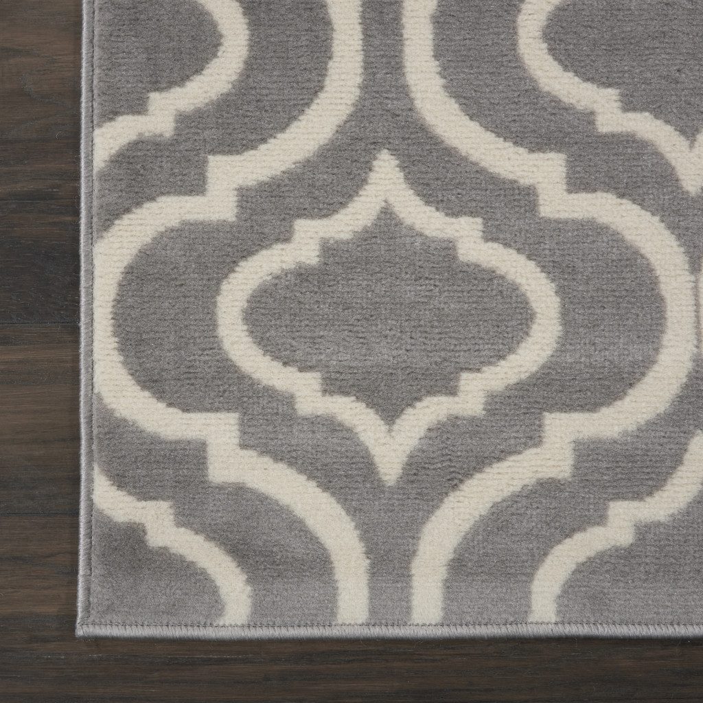 2′ X 4′ Gray Moroccan Power Loom Area Rug