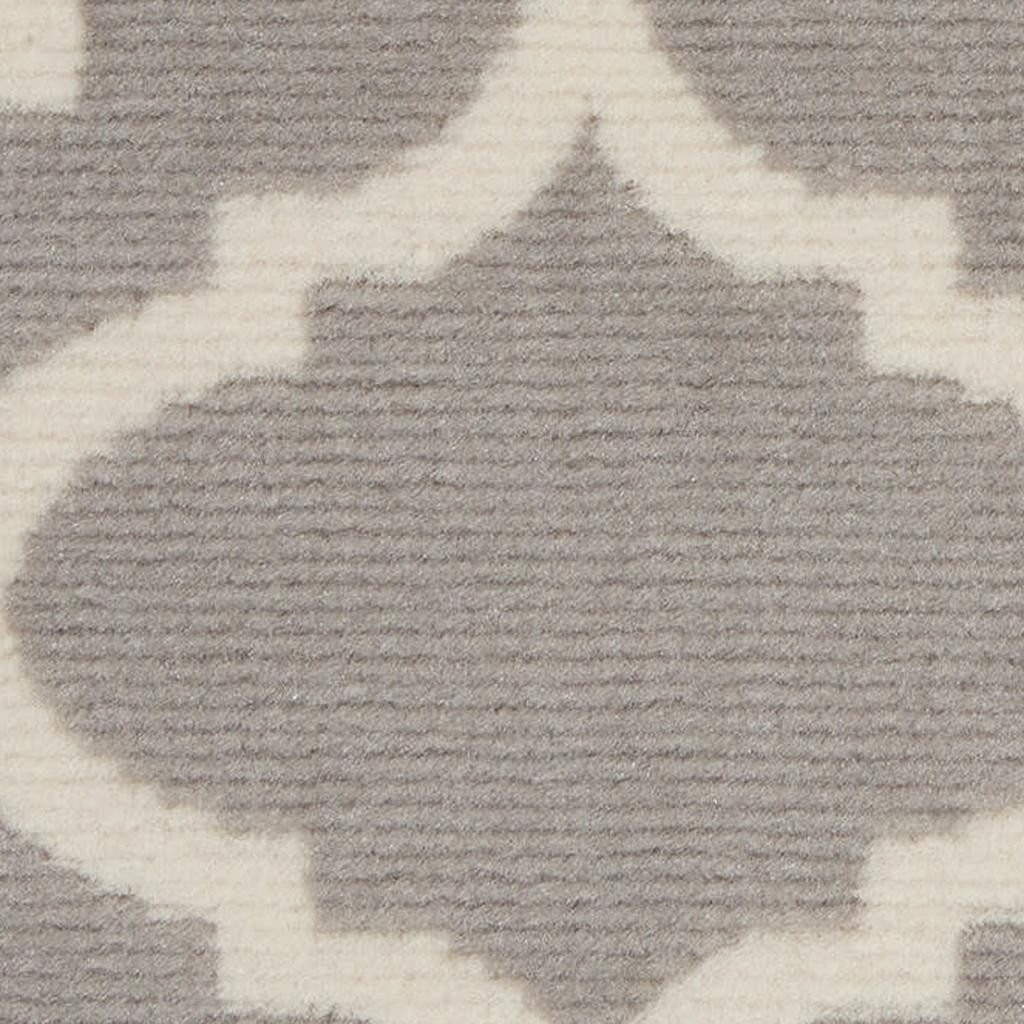 6′ X 9′ Gray Moroccan Power Loom Area Rug