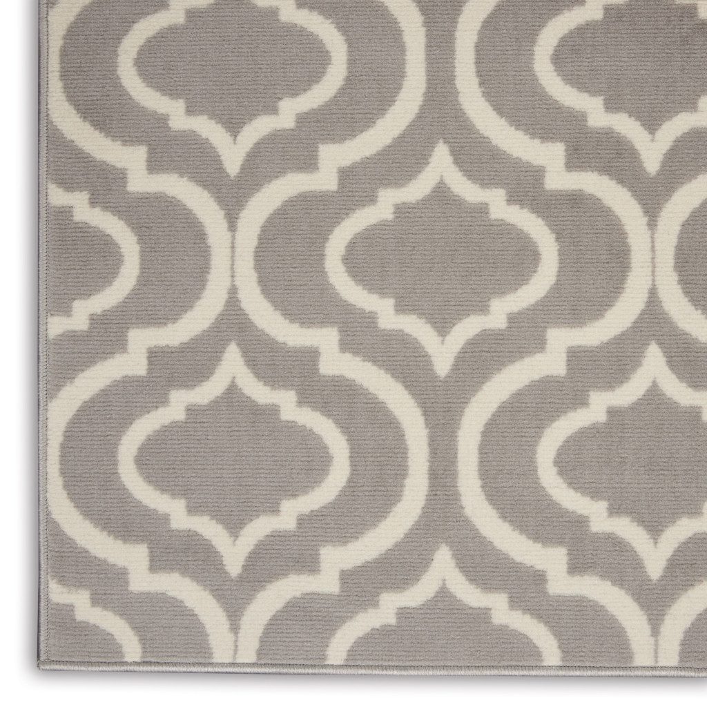 6′ X 9′ Gray Moroccan Power Loom Area Rug