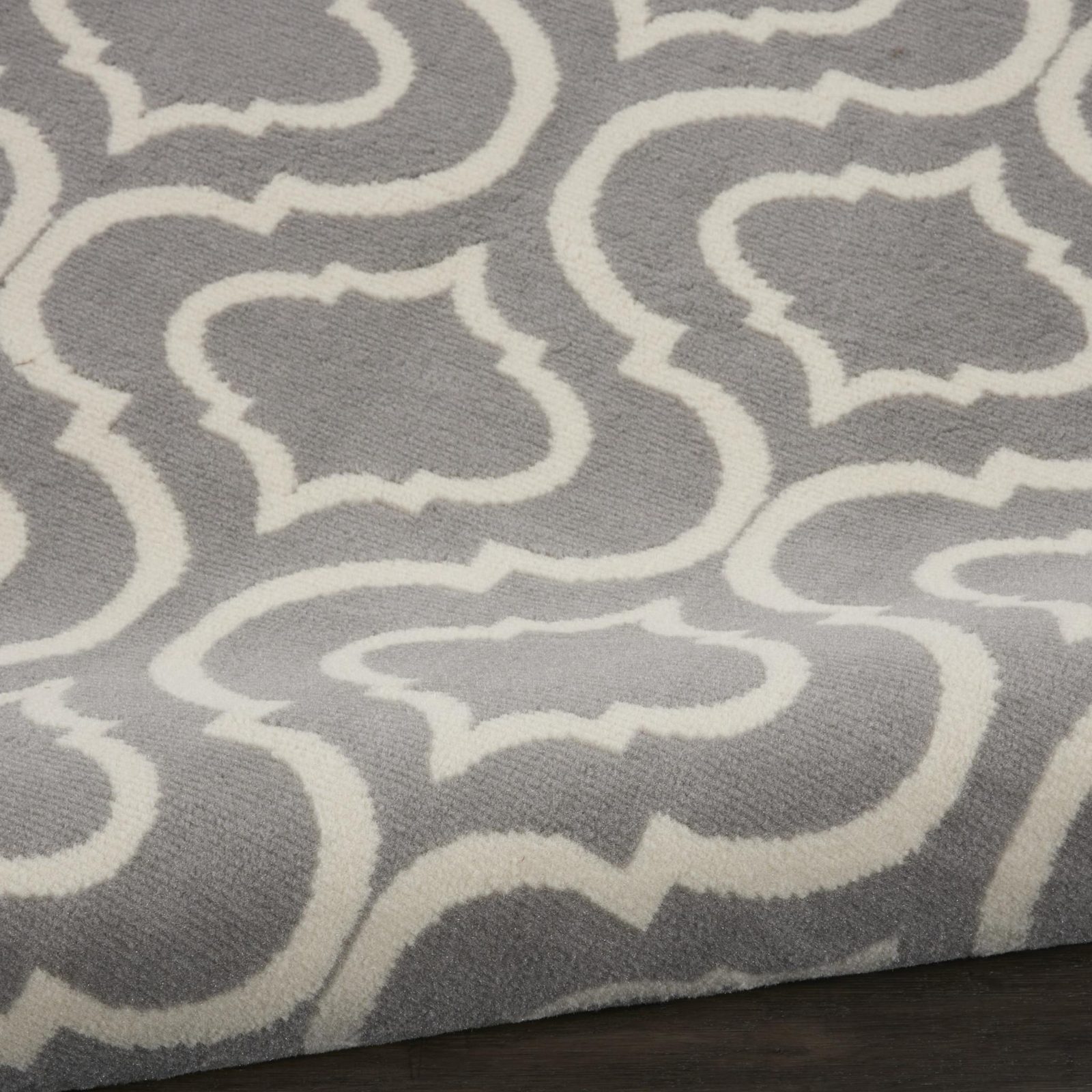 5′ Gray Moroccan Power Loom Round Rug
