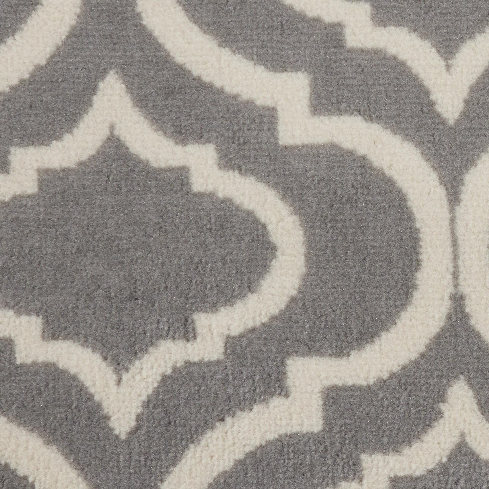 5′ Gray Moroccan Power Loom Round Rug