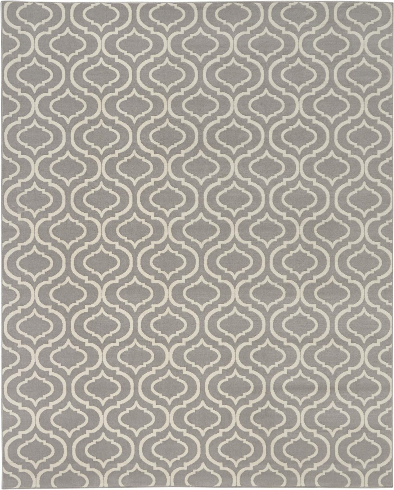 8′ X 10′ Gray Moroccan Power Loom Area Rug