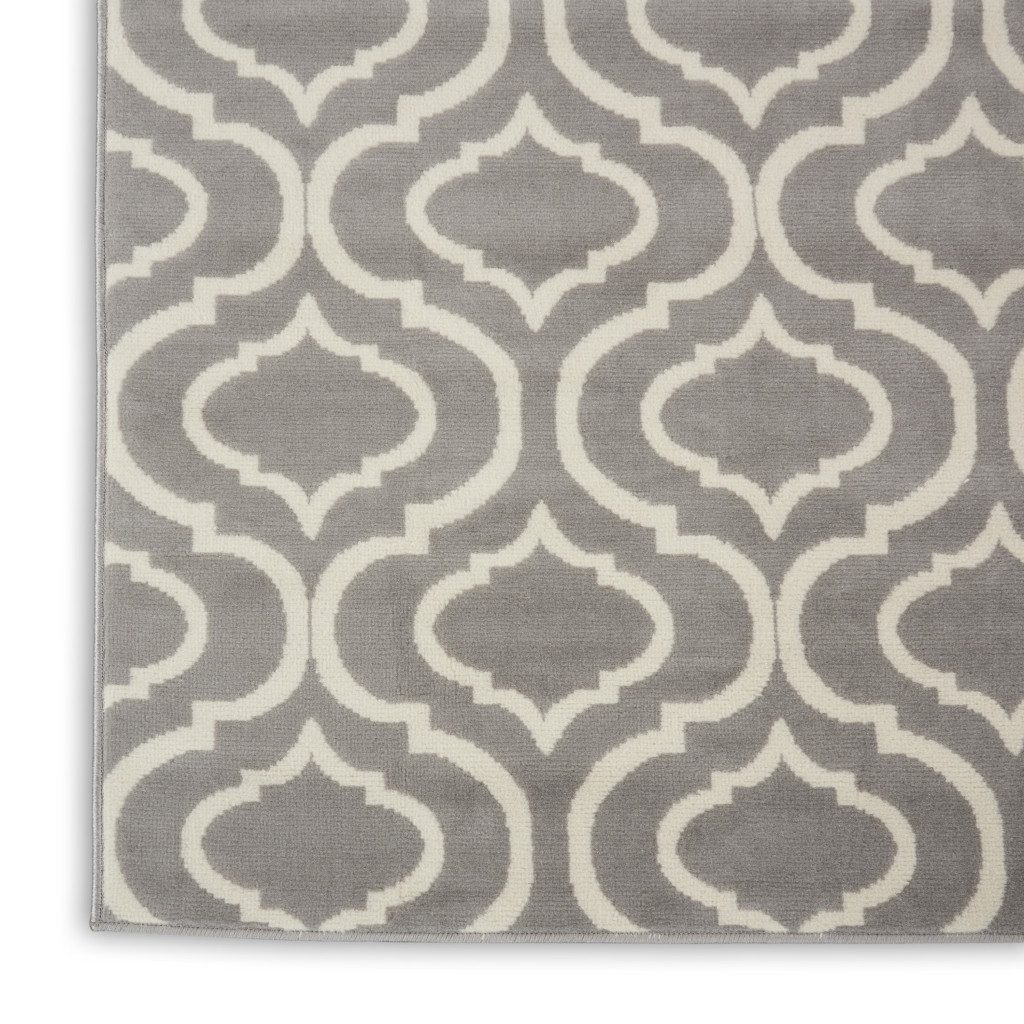 8′ X 10′ Gray Moroccan Power Loom Area Rug