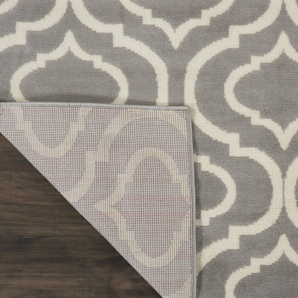8′ X 10′ Gray Moroccan Power Loom Area Rug