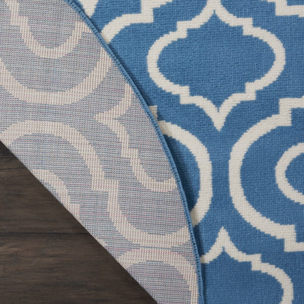 8′ Gray Moroccan Power Loom Round Rug