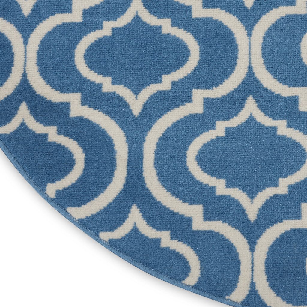 5′ Gray Moroccan Power Loom Round Rug II