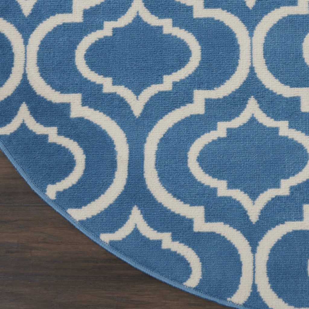5′ Gray Moroccan Power Loom Round Rug II
