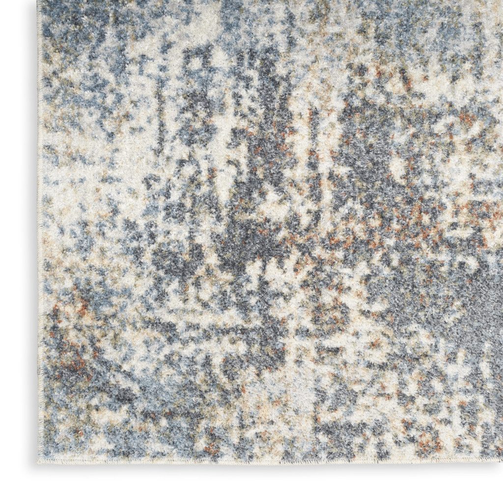 8′ X 10′ Gray and Ivory Moroccan Washable Area Rug