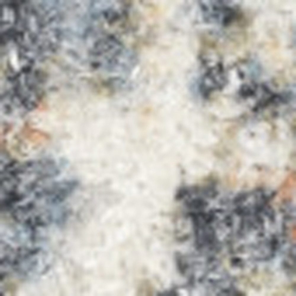 9′ X 12′ Blue and Ivory Abstract Distressed Area Rug