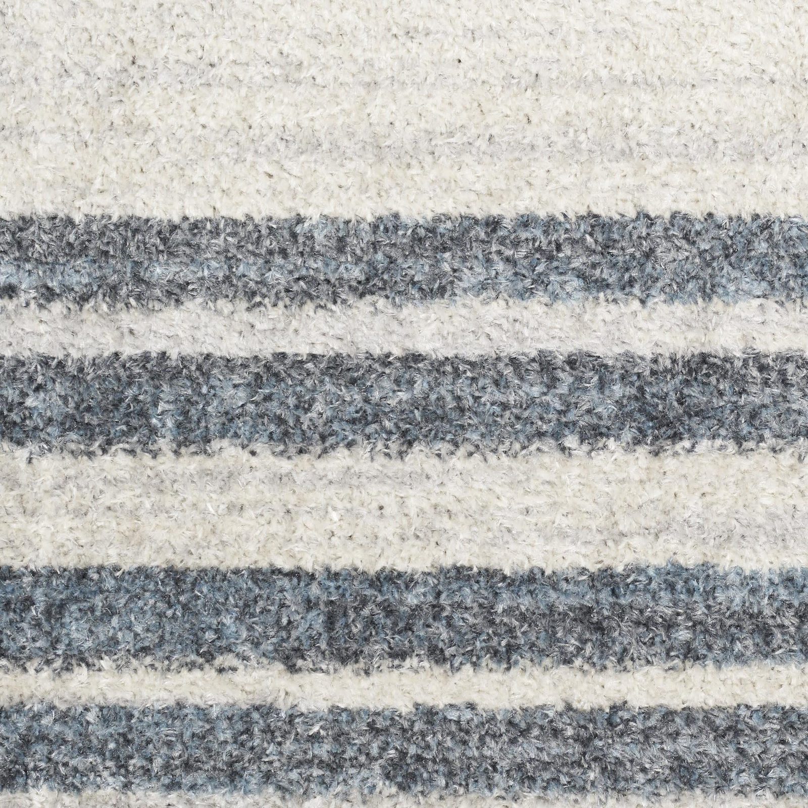 3′ X 5′ Blue and Ivory Geometric Washable Area Rug