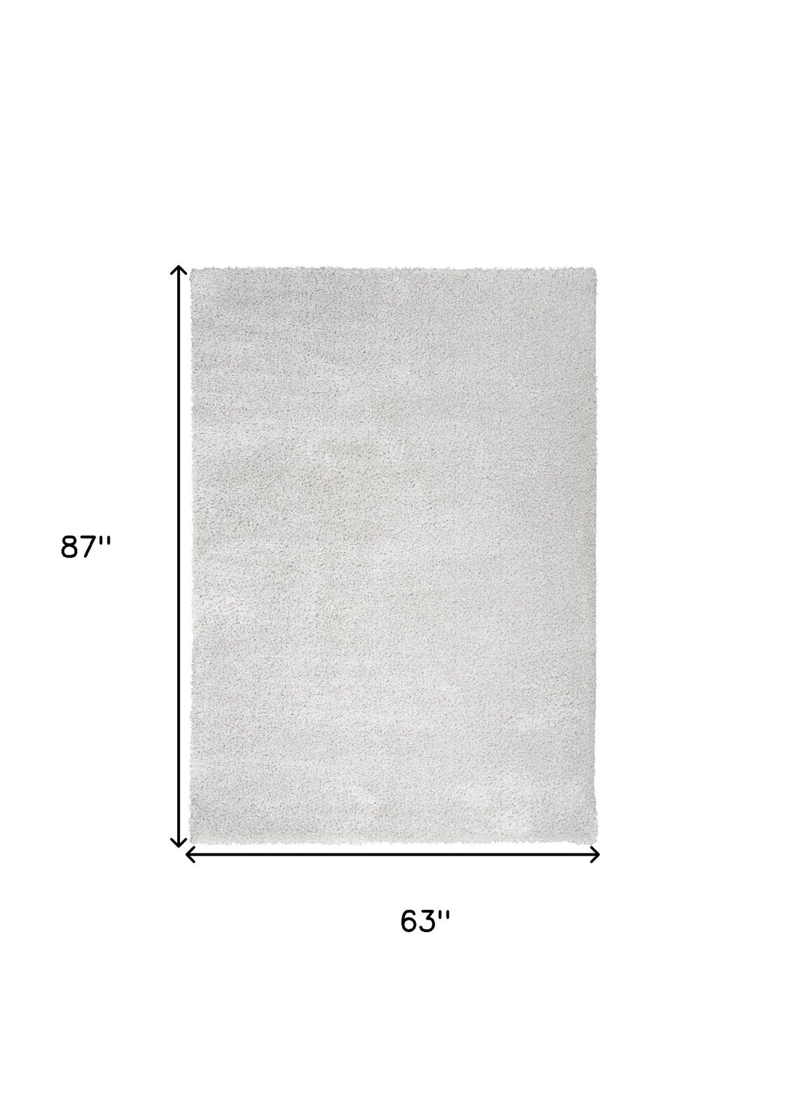 5′ X 7′ Silver Shag Area Rug