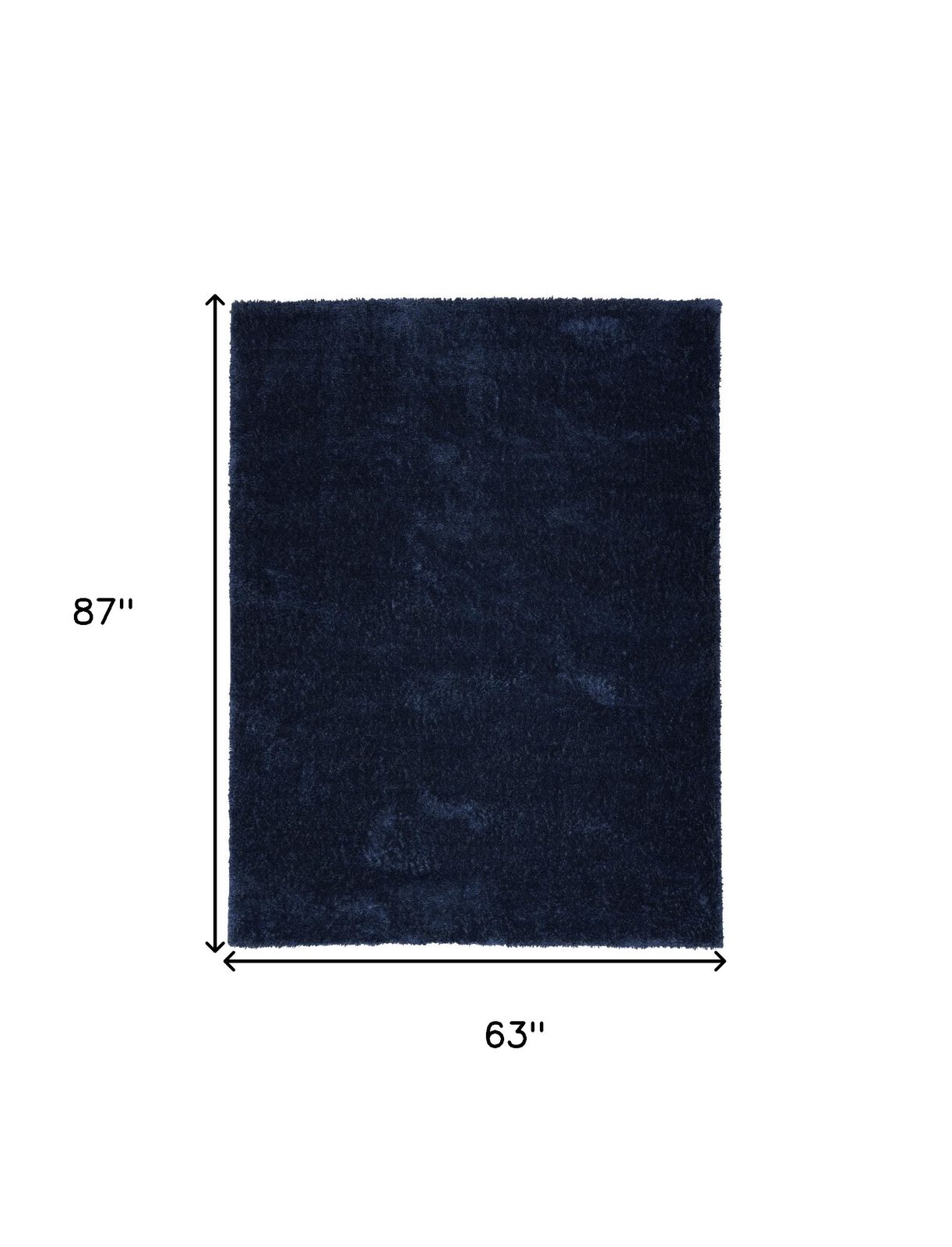 5′ X 7′ Navy Blue Shag Area Rug