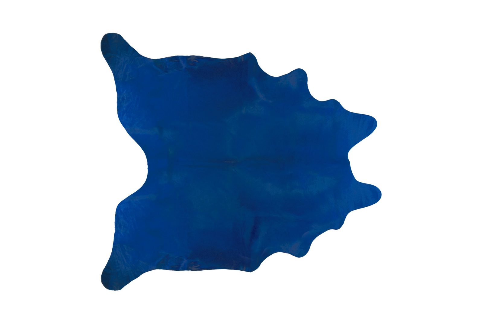 5′ X 7′ Cobalt Cowhide Hand Knotted Area Rug