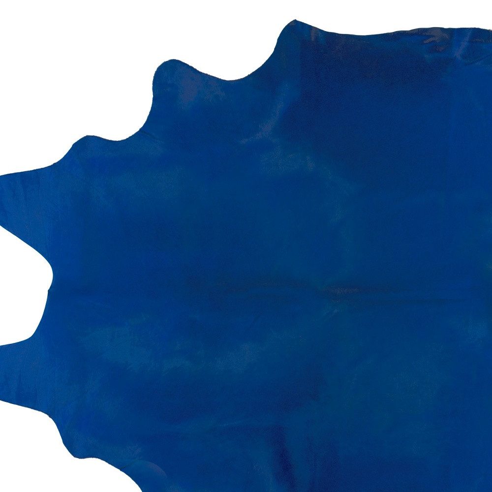 5′ X 7′ Cobalt Cowhide Hand Knotted Area Rug