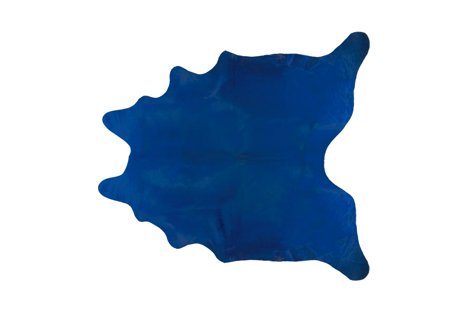 6′ X 7′ Cobalt Cowhide Hand Knotted Area Rug