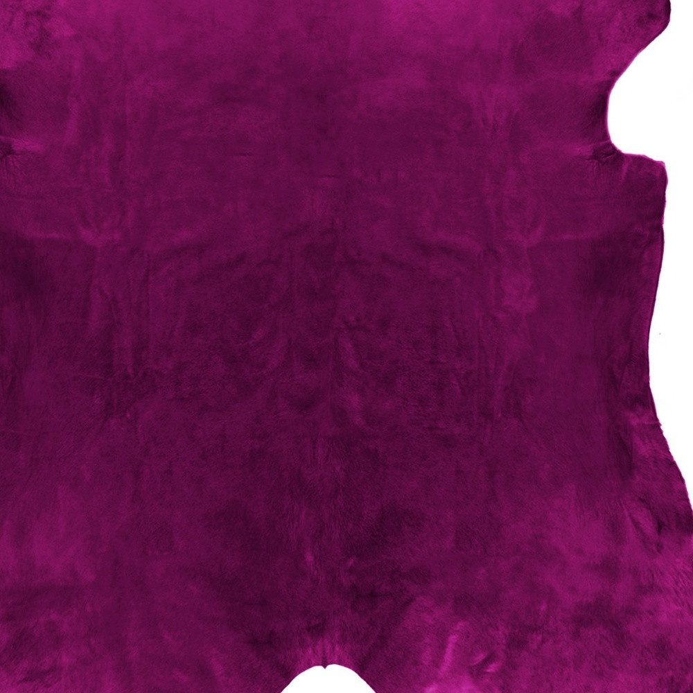 6′ X 7′ Purple Cowhide Hand Knotted Area Rug