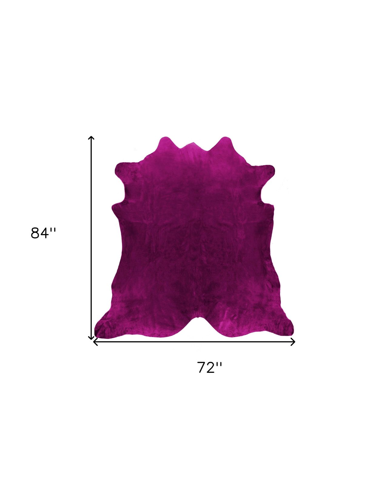 6′ X 7′ Purple Cowhide Hand Knotted Area Rug