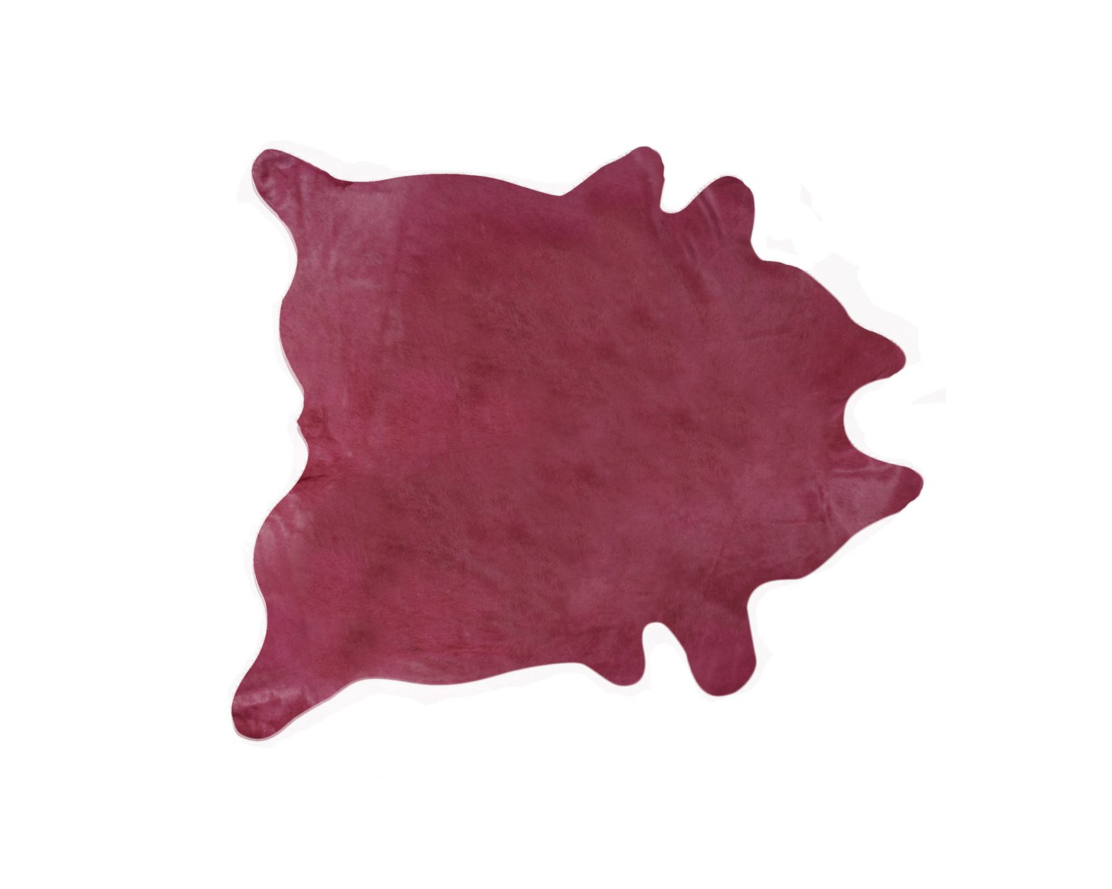 6′ X 7′ Fuchsia Cowhide Hand Knotted Area Rug