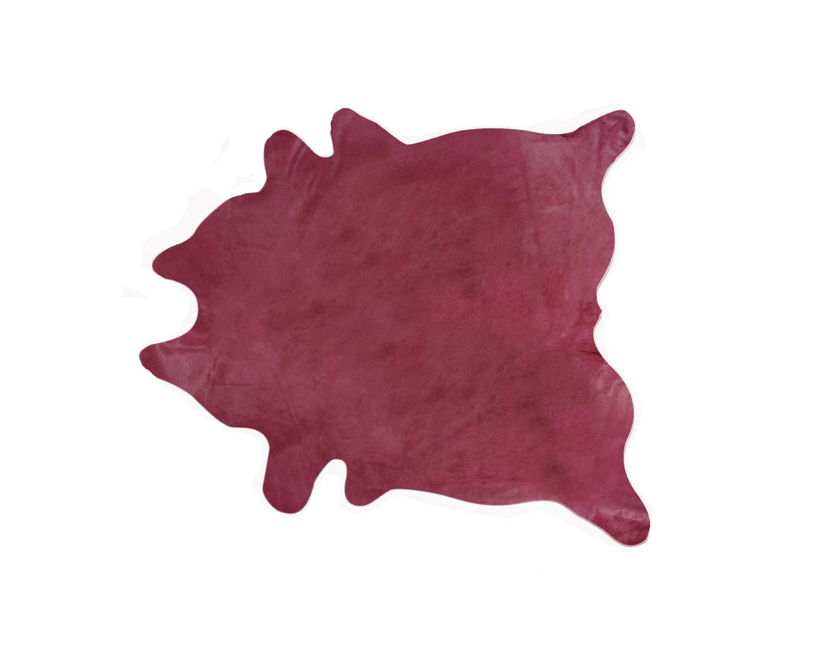 6′ X 7′ Fuchsia Cowhide Hand Knotted Area Rug