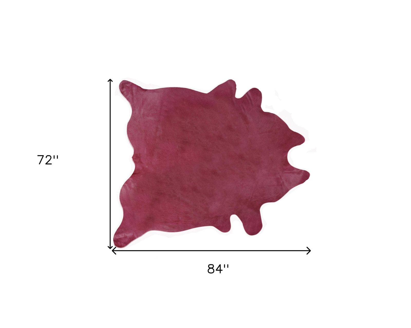 6′ X 7′ Fuchsia Cowhide Hand Knotted Area Rug