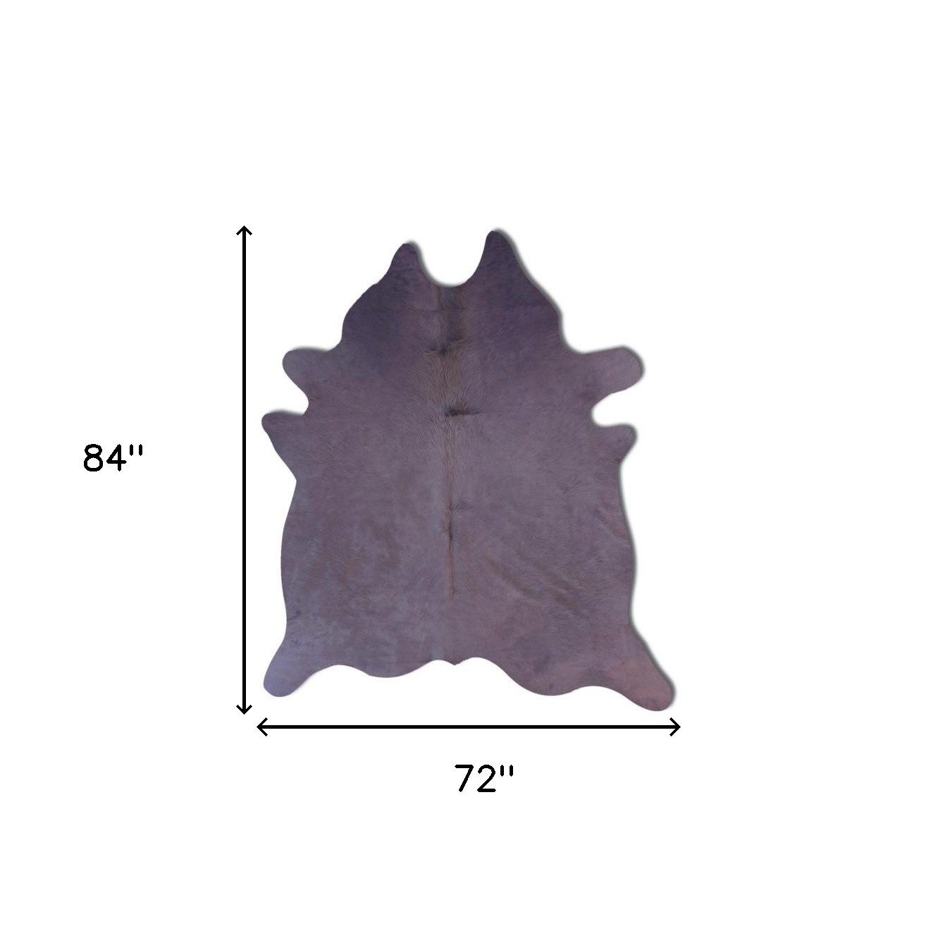 6′ X 7′ Lavender Cowhide Hand Knotted Area Rug