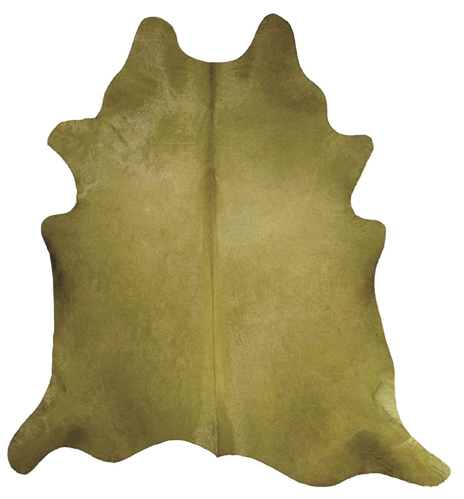 6′ X 7′ Lime Green Cowhide Hand Knotted Area Rug