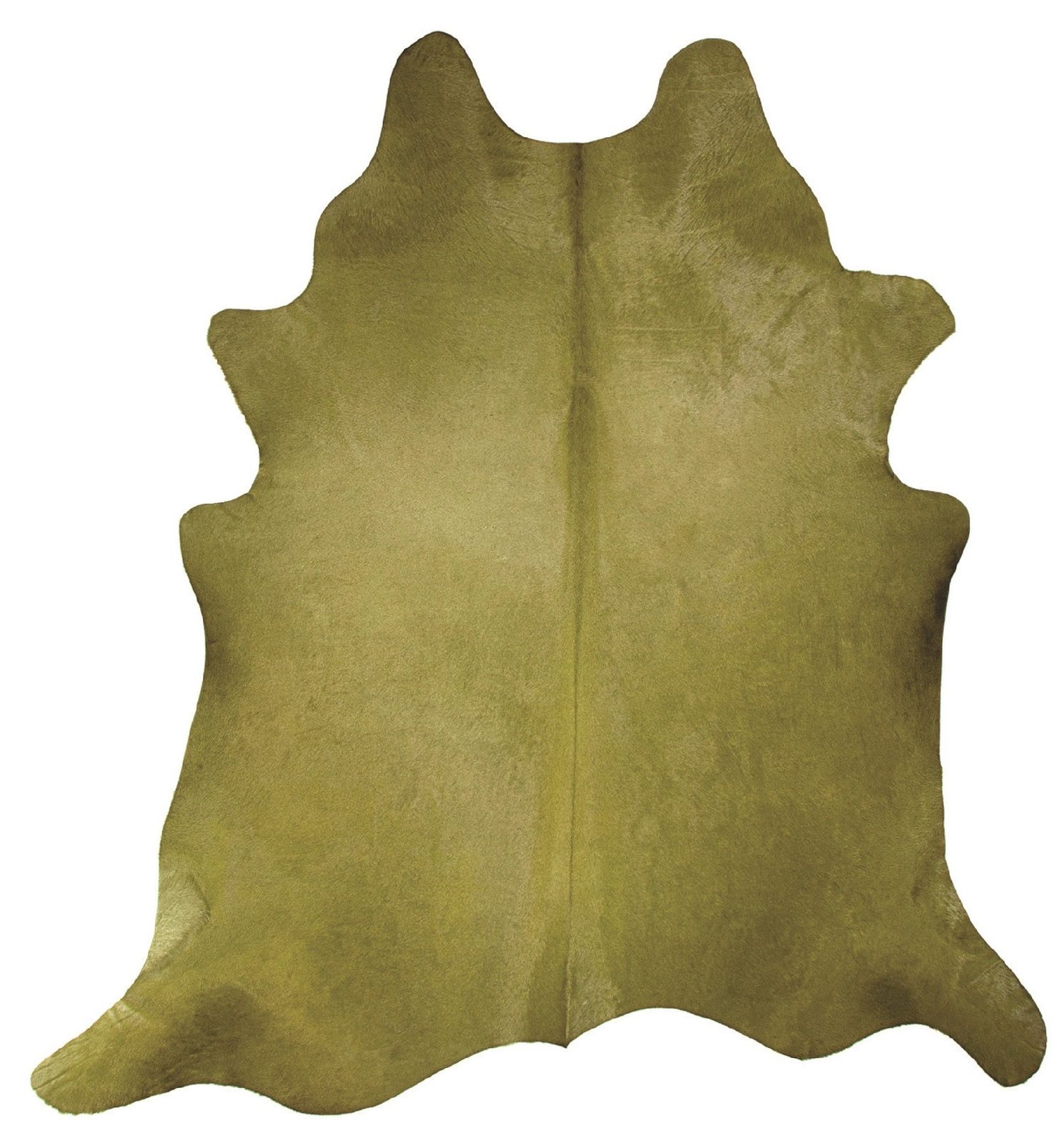 6′ X 7′ Lime Green Cowhide Hand Knotted Area Rug