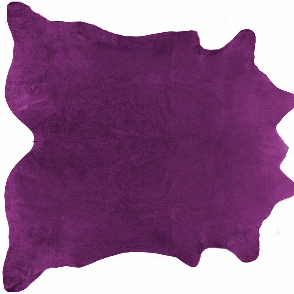 6′ X 7′ Plum Cowhide Handmade Area Rug