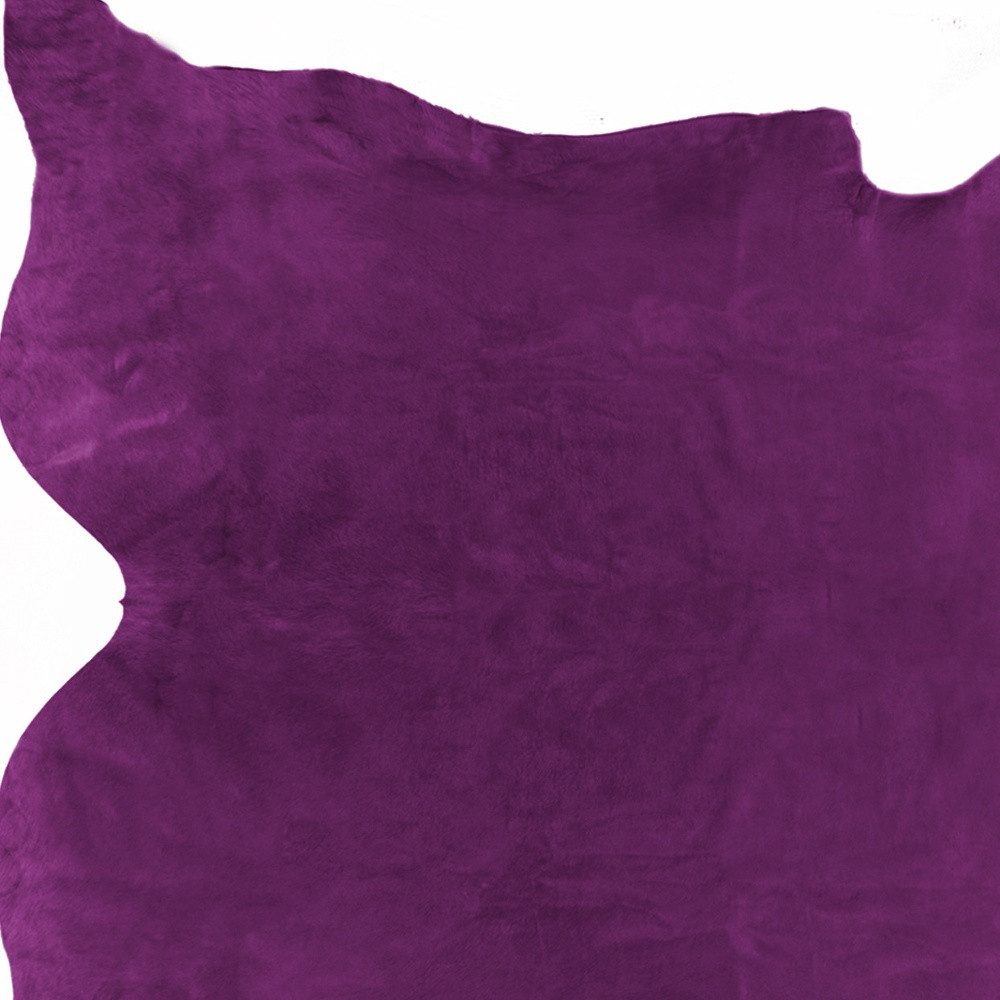 6′ X 7′ Plum Cowhide Handmade Area Rug
