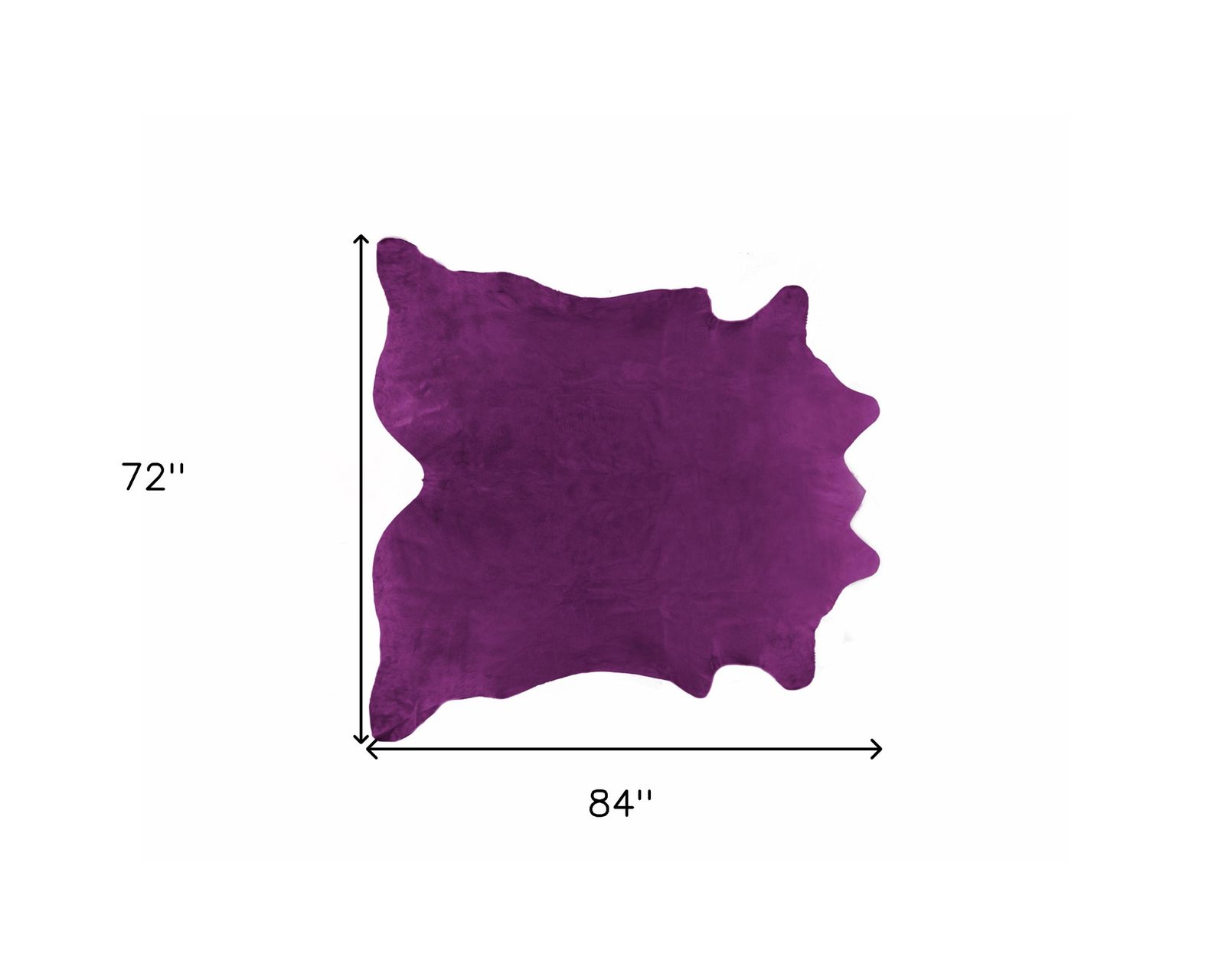 6′ X 7′ Plum Cowhide Handmade Area Rug