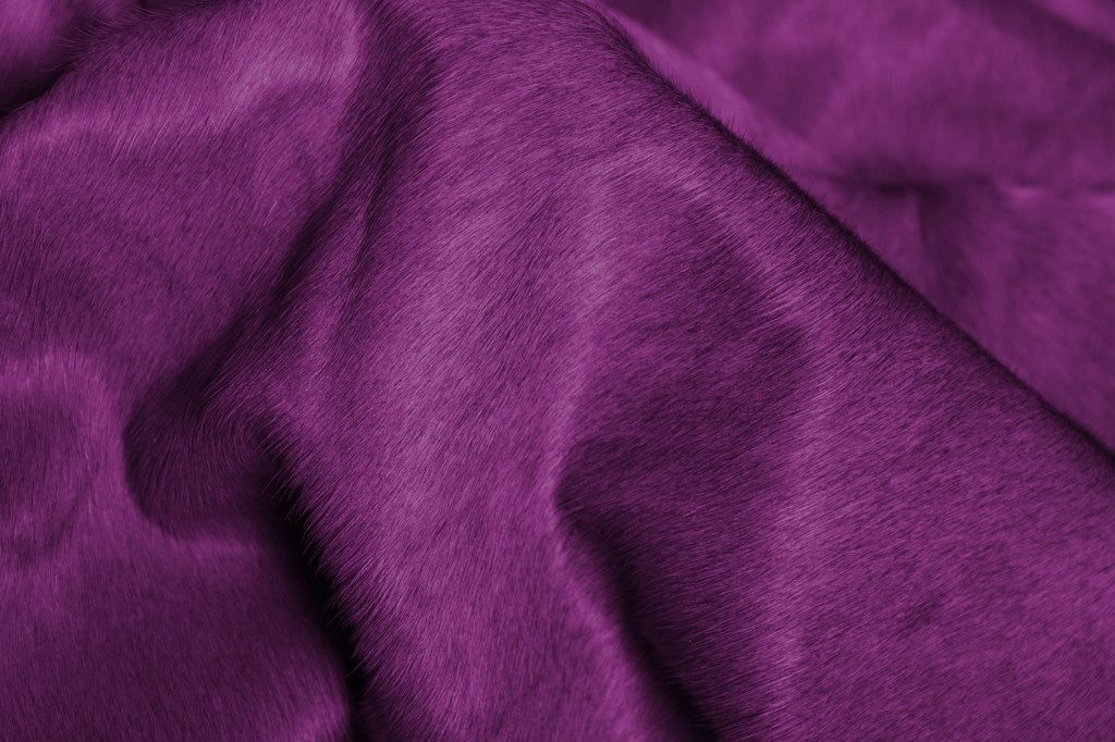 6′ X 7′ Plum Cowhide Handmade Area Rug