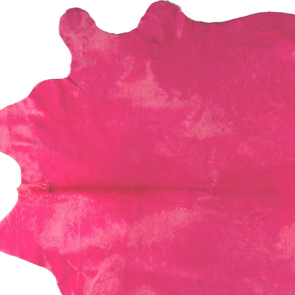 5′ X 7′ Pink Cowhide Hand Knotted Area Rug
