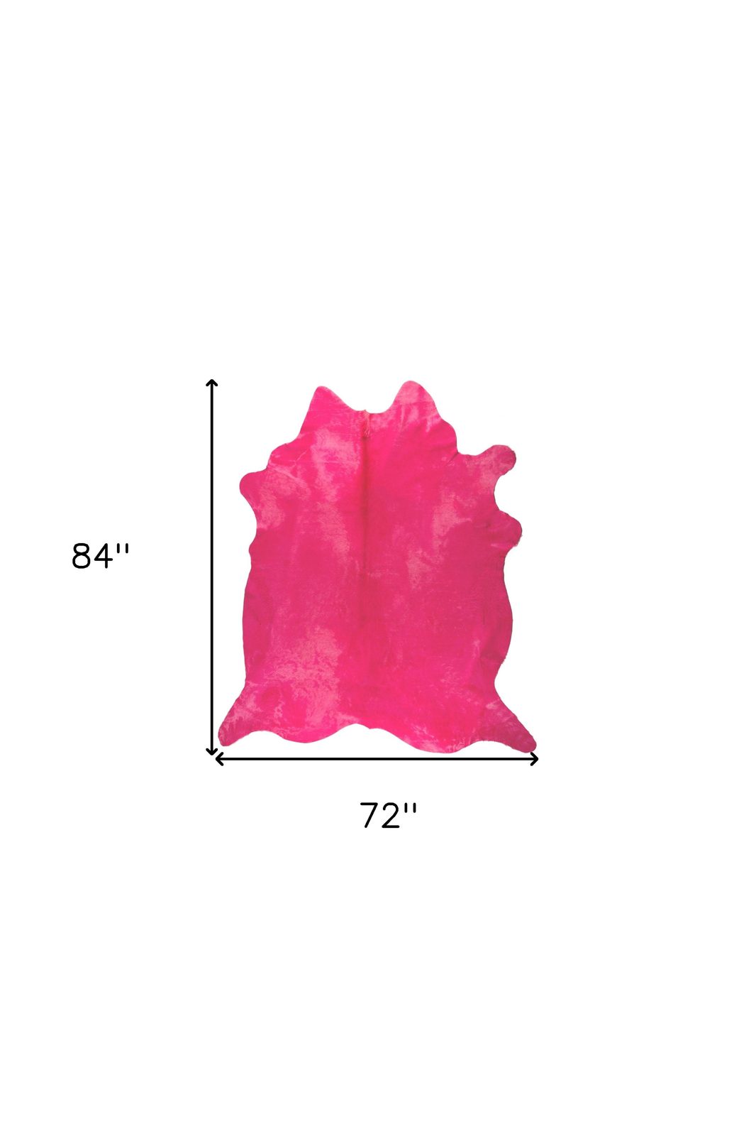 6′ X 7′ Pink Cowhide Hand Knotted Area Rug