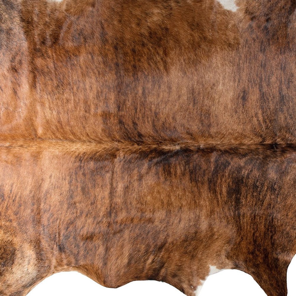 5′ X 7′ Brown Cowhide Hand Knotted Area Rug