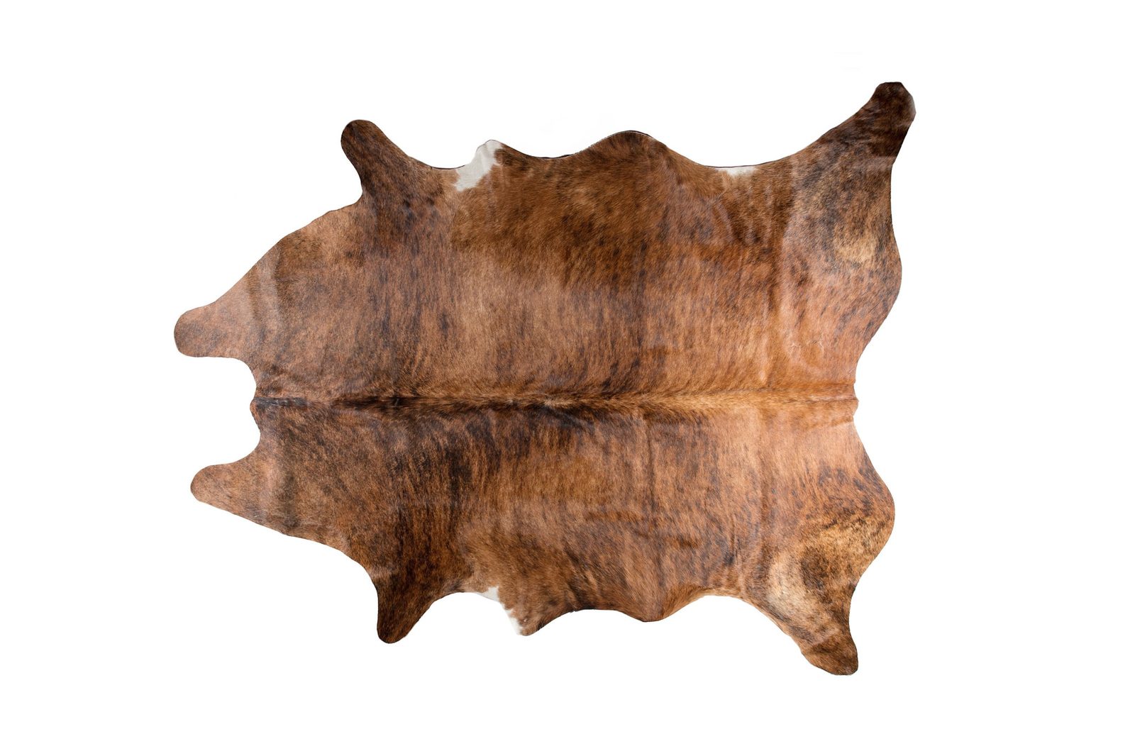 6′ X 7′ Brown Cowhide Hand Knotted Area Rug II