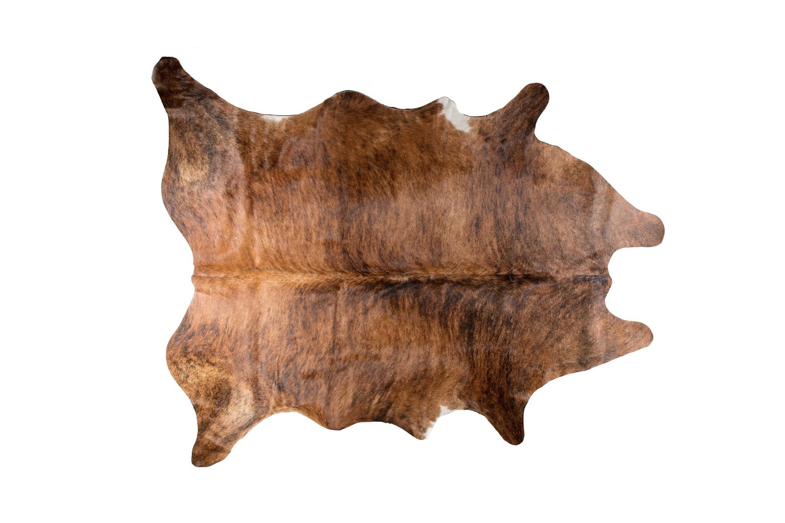 6′ X 7′ Brown Cowhide Hand Knotted Area Rug II