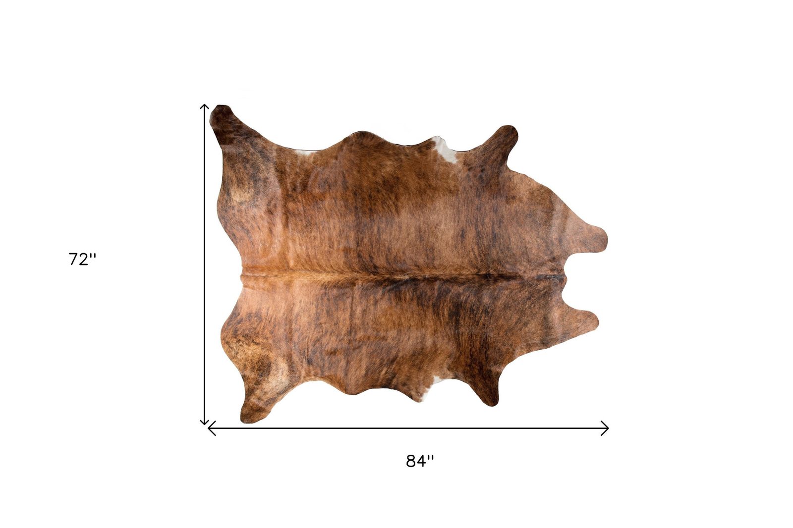 6′ X 7′ Brown Cowhide Hand Knotted Area Rug II