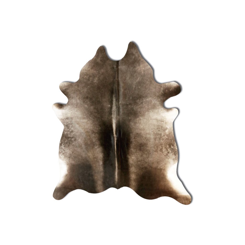 6′ X 7′ Brown Cowhide Hand Knotted Area Rug