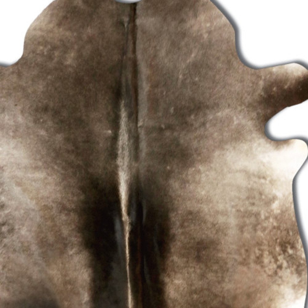 6′ X 7′ Brown Cowhide Hand Knotted Area Rug