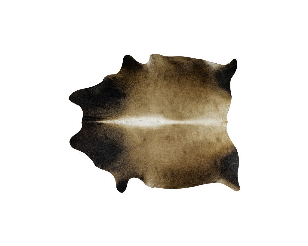 5′ X 7′ Tan Genuine Cowhide Hand Knotted Area Rug